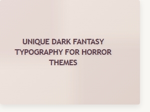 Dark Fantasy Lettering for Horror Themes